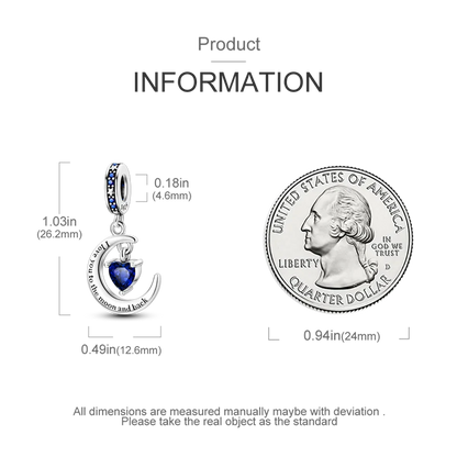 Charm-Anhänger aus Silber 925, blaue Serie, passend für Armbänder, Charms, DIY, originelle Mode-Anhänger für Schmuckherstellung