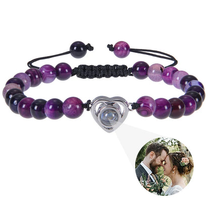 Custom bracelet with picture inside, personalized projection bracelets with photos, picture bracelet, personalized memorial gifts