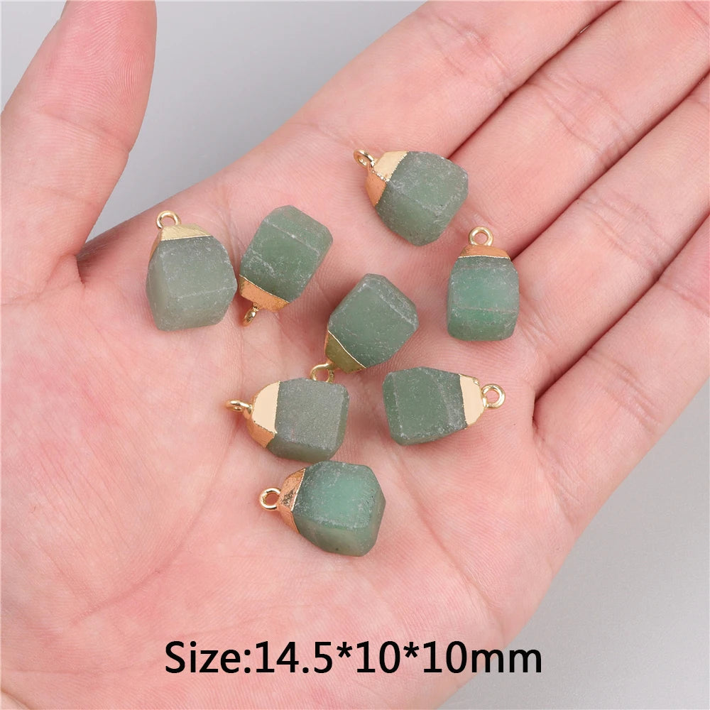 5 stücke Natürlichen Rauhen Stein Anhänger Unregelmäßige Form Healing Amethysten Labradorit Agat Quarz Anhänger Für DIY Handgemachte Halskette