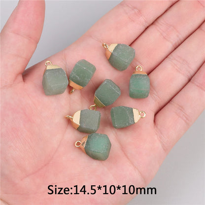 5 stücke Natürlichen Rauhen Stein Anhänger Unregelmäßige Form Healing Amethysten Labradorit Agat Quarz Anhänger Für DIY Handgemachte Halskette