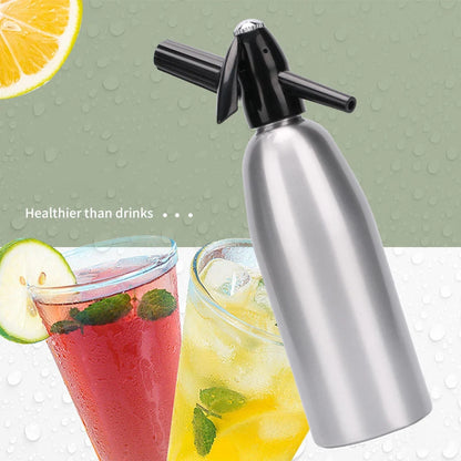 Sprudelwasserbereiter, 1 l, Soda-Siphon, CO2-Spender, WASSER-Blasengenerator, Cocktail-Blasengetränke, Druckregler, Barkeeper-Maschine