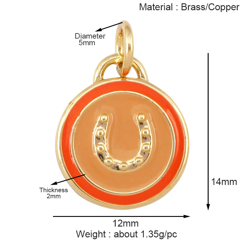 Blaues rundes Herz-Augen-Glücksamulett, türkischer Glücksanhänger, echtes 18 Karat vergoldetes Halsketten-Armband, Schmuckzubehör, S52