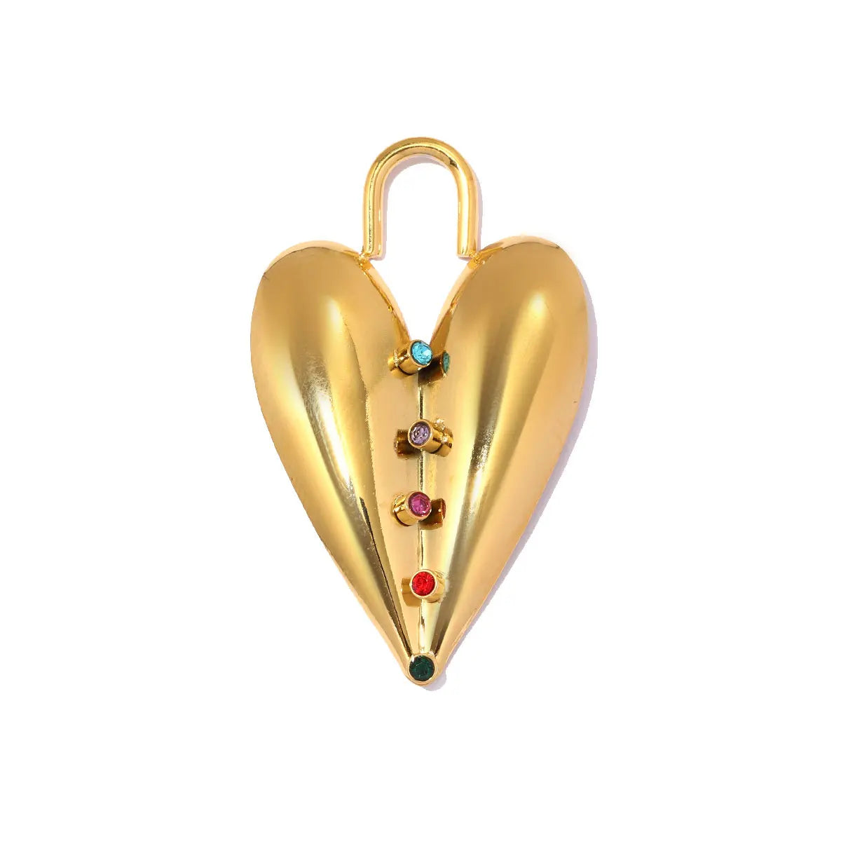 3 Stück/Set Modische Edelstahl Rosen-Blumen DIY Ohrring-Anhänger Herzförmige Halsketten-Anhänger Damen Böser-Blick-Schmuck Großhandel