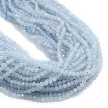 2 3 4 mm facettierte kleine Perlen, natürlicher Aquamarin, Lapislazuli, Turmalin, Amethyst-Steinperlen für Schmuckherstellung, Diy-Zubehör