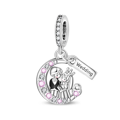 925 Sterling Silber Original Charms Perle CZ Zirkon Liebe Mama Rosa Herz Anhänger Passend für Armband DIY Damen Schmuck Geschenk für Freundin