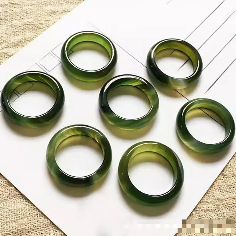 Natürliche Achat Ringe Frauen Edlen Schmuck Zubehör Echte Brasilianische Achat Stein Bunte Ring Für Freundin Mutter Geschenke