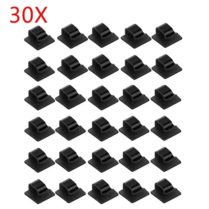 Klemme Draht Organizer Selbstklebende Feste Unmarkierte Draht Clip Punch-freies Desktop Auto Büro Wand Clip Halter Zubehör