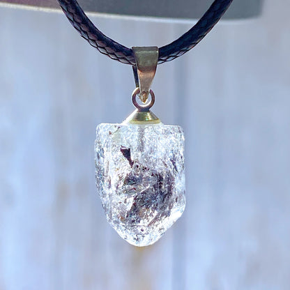 Natürlicher Kristall Herkimer Diamant Zubehör Hängestein Edelsteine Mineral Energie Reiki Heimdekorationen Geschenk Erzkristalle