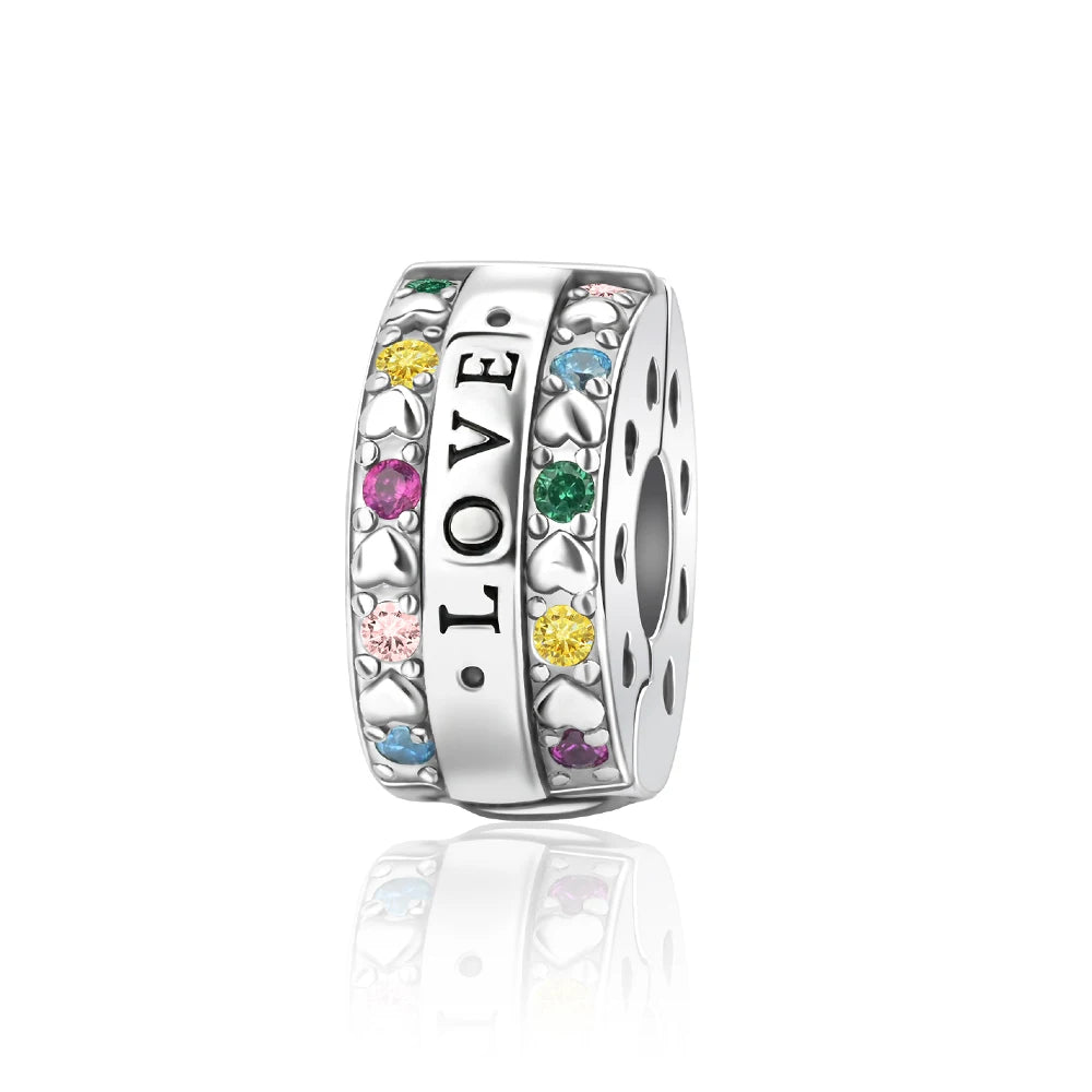 Romantischer 925 Sterling Silber Liebesschlüssel Herz-zu-Herz Charm für DIY Armband Halskette Verlobung Party Geschenke