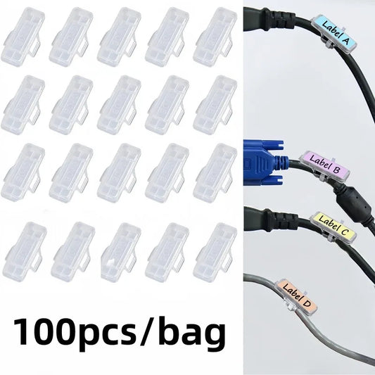 100PCS Kunststoff Wasserdichte Kabel Zeichen Karten Label Display Identifikation Box Kabelbinder Marker Tag Täglichen Werkzeug 3010 3020 4010 4020