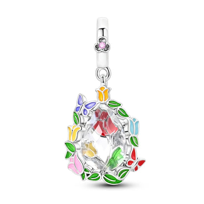 Charms-Perlen der Blumenserie, Original-Anhänger aus 925er-Sterlingsilber, Lotus-Tulpe, Rose, Nelke, passend für Armbänder, Damenschmuck, DIY-Geschenk