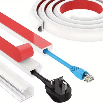 1 Stück 1/2/3/5 Meter Flexibler Bodenkabelkanal Selbstklebender Kabelkanal für Alle Kabel Internet-Kabelkanal Kabelmanagement