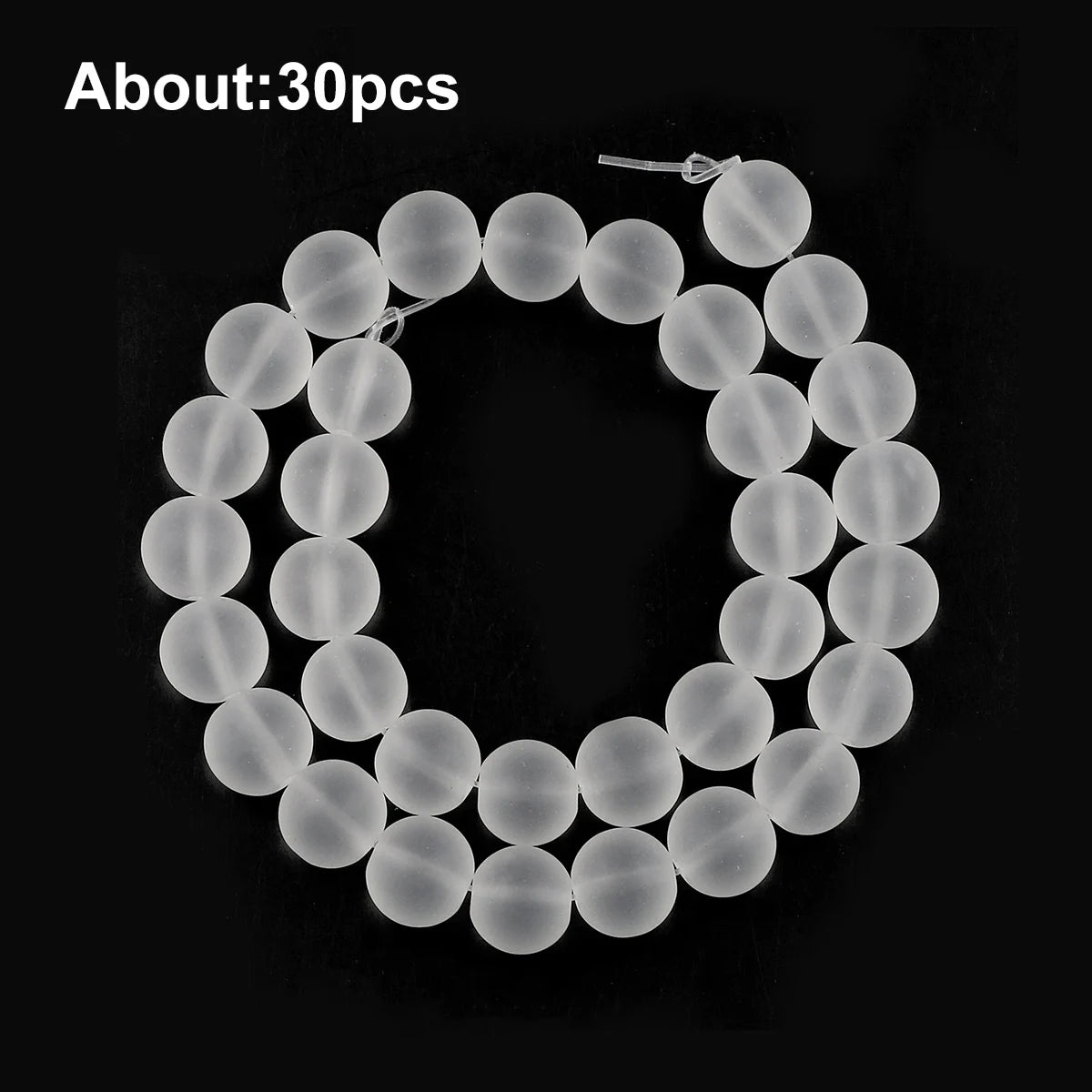 1 Strang weiße Milchglasperlen für die Schmuckherstellung, matte runde lose Perlen, DIY-Armband, Halskette, Bastelbedarf, 4/6/8/10/12 mm