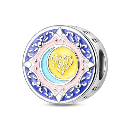 Malerei Kunst 925 Sterling Silber Verträumter Sternenhimmel Künstler Zeichenbrett Pinsel Schnur Fit DIY Armband Halskette Galerie Geschenke