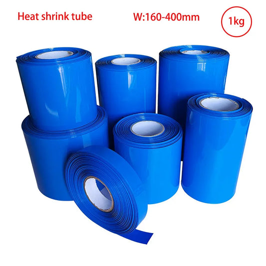 1kg antike Lithium batterie wärme schrumpf bare Folie blaue Hülle PVC-Schrumpf schlauch hülse 160-400mm breit