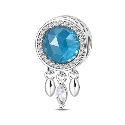 Blue Series Charm-Anhänger aus 925er-Sterlingsilber, Saphir, Baum des Lebens, Flasche, Elefant, Planet, Ozean, Herz, passend für DIY-Armbänder, Halsketten, Geschenke