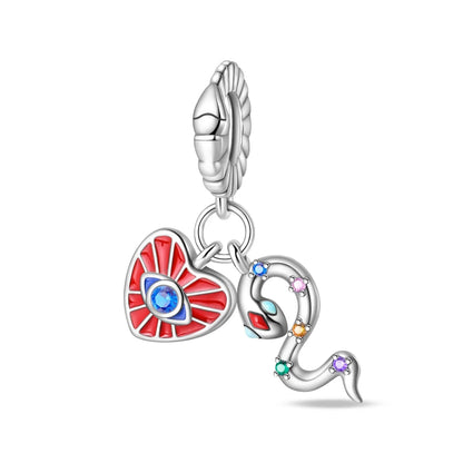 Wunderschöner roter Anhänger aus 925er-Sterlingsilber mit Rosenherz, Krabbe, Feuerwerkskörper, für Mädchen und Jungen, passend für DIY-Armbänder, Halsketten, süße Geschenke