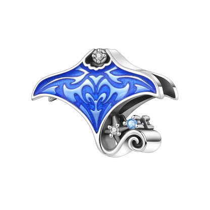 Charms-Anhänger aus 925er-Sterlingsilber mit blauen Ozean-Serie, passend für das DIY-Armband der Marke, Damenschmuck, Geschenke für Freundin