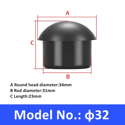 Halbkugelförmiger Plug aus PA66-Nylon, hochwertiger, gewindelfreier Plug, Pilzkopf, staubdicht, wasserdicht