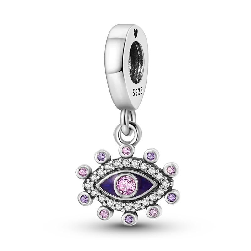 Heißer Verkauf 925 Silber Farbe Evil Eye Charm Dämon Auge Perle Für Original Armband & Armreif DIY Machen Mode Schmuck geschenk