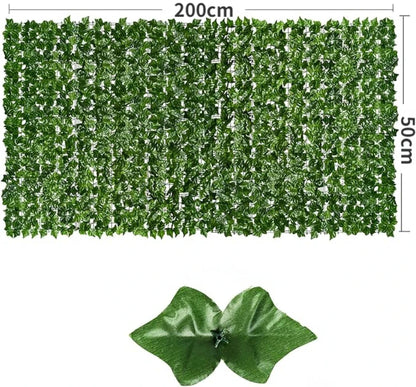 1 x 3 m künstliche Efeu-Hecge, grünes Blatt, Zaunplatten, künstlicher Sichtschutz, Zaun, Bildschirm für Zuhause, Outdoor, Garten, Balkon, Dekoration, Pflanzen