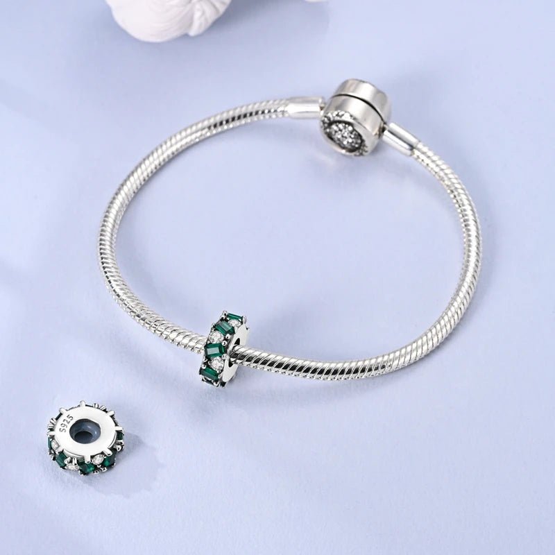 Neu im 925er-Sterlingsilber, grüne Charms, Perlen, Frosch, Kleeblatt, Schildkröte, Anhänger, Schmuck, passend für Original-925-Armbänder für Frauen, DIY-Geschenk