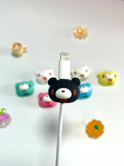 Leuchtender Kawaii Bär Datenkabelschutz Anti-Bruch Cartoon Ladekabelschutz für iPhone Android