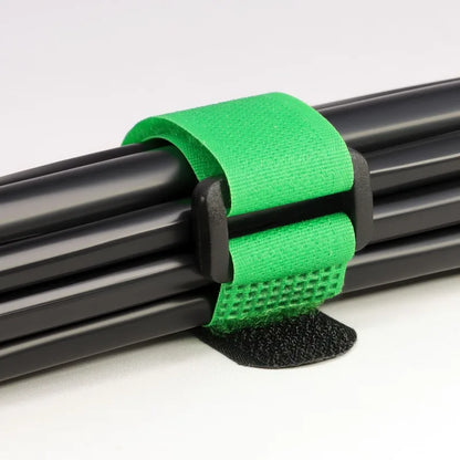 20 Stück wiederverwendbare Nylon-Kabelbinder mit Schnallenverschluss, selbstklebende Klettverschlüsse, Kunststoffbündelgurte, Befestigungsbänder, Kabelorganisator