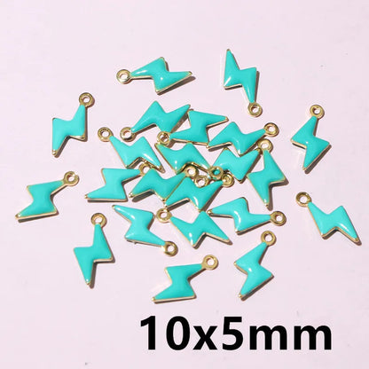20 Stück Edelstahl Emaille Dolphin Lightning Moon Charms Anhänger für Ohrringe Armband Halskette DIY Schmuck Herstellung Zubehör