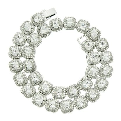 HNSP 12MM Eis Kette Halskette Armband Für Männer Frauen Hals Hip Hop Tennis Kette Schmuck Zubehör