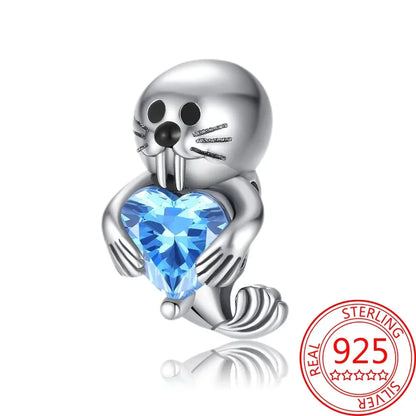 Exquisiter kleiner Affe aus 925er-Sterlingsilber, umarmender roter Herz-Anhänger, passend für Armbänder, Halsketten, Party-Paarung mit handgefertigten Geschenken
