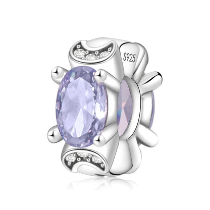 Lila Serie 925 Sterling Silber Maiglöckchen Rose Meerjungfrau Hexenhut Charm Passend für DIY Armband Halskette Charmante Geschenke