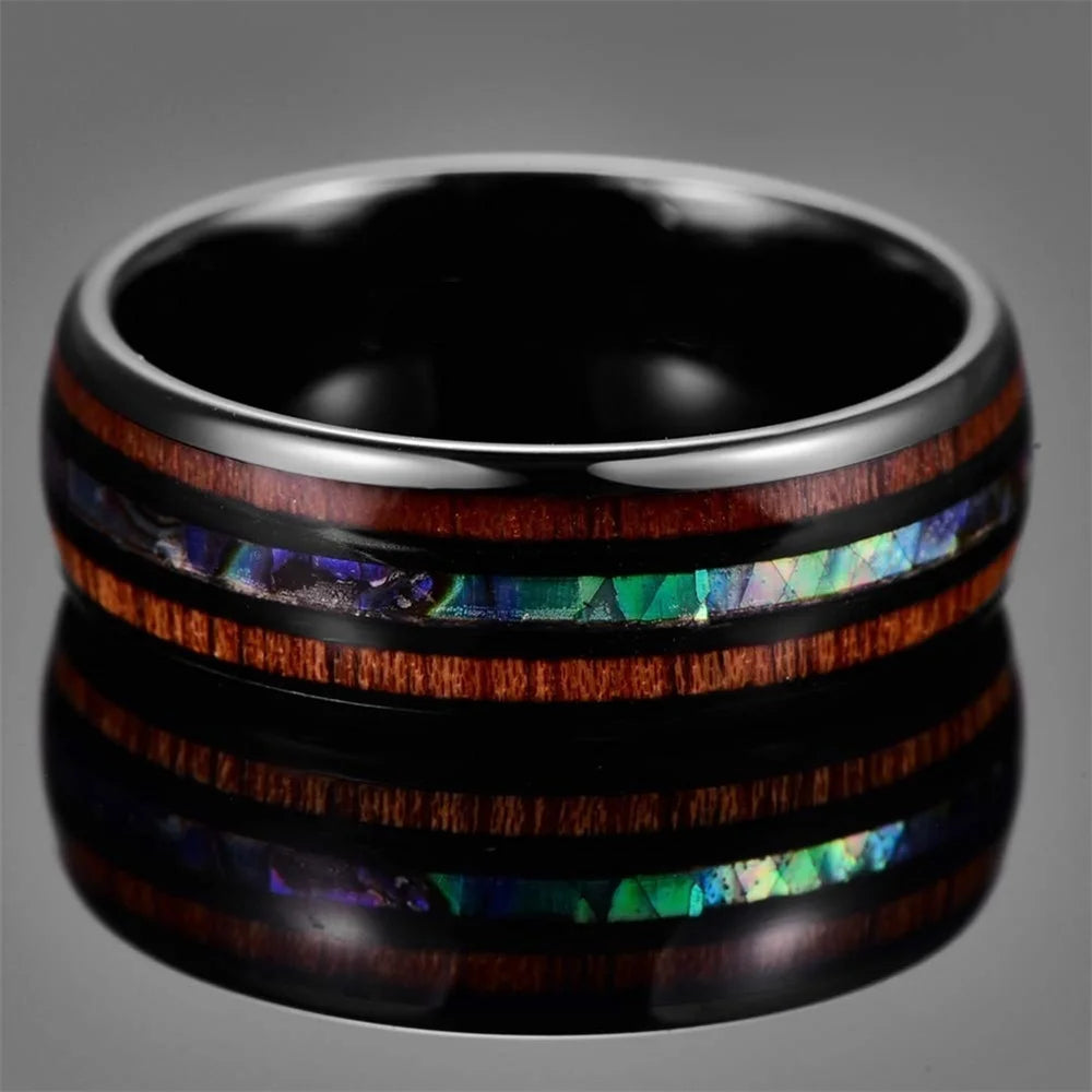 Mode Wikinger Baum des Lebens Edelstahl Abalone Muschel ringe für Männer Odin Norse Wikinger Runen ringe Retro Amulett Schmuck Geschenk