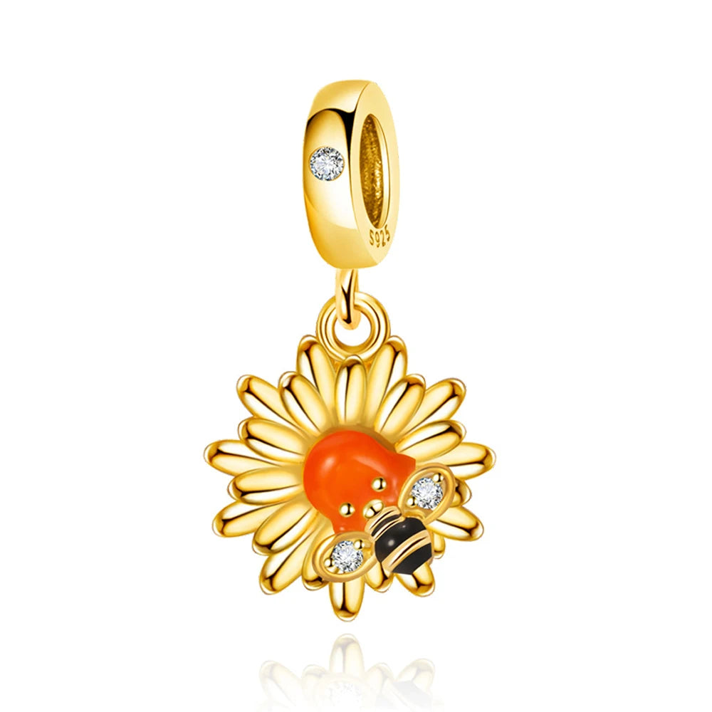 Glänzende, gekräuselte Drachenperlen aus 925er-Sterlingsilber und Löwenmedaille, baumelnder Charm, passend für Schlangenarmband, Boutique-Halskette, Goldanhänger, Geschenk