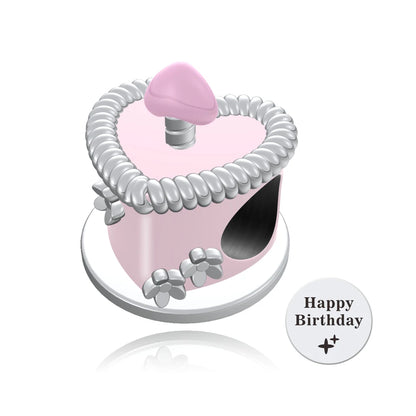 Charm-Anhänger aus 925er-Sterlingsilber mit Oktopusperlen und Stammbaum und Herz, passend für Schlangenarmband, Boutique-Halskette, rosa Anhänger, Geschenk