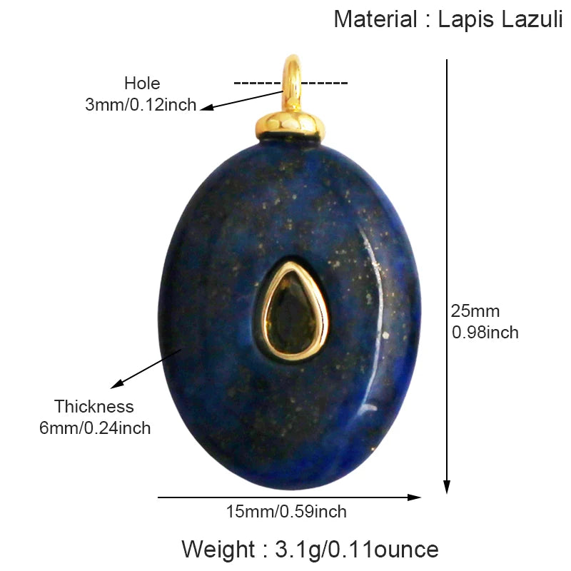Jade Achat Amethyst Amazonit Wasser Gras Lapis Lazuli Charm Anhänger, 18K echt vergoldet Schmuck für Halskette Handwerk Herstellung S79
