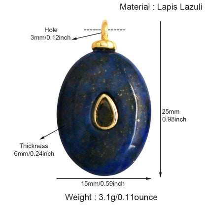 Jade Achat Amethyst Amazonit Wasser Gras Lapis Lazuli Charm Anhänger, 18K echt vergoldet Schmuck für Halskette Handwerk Herstellung S79