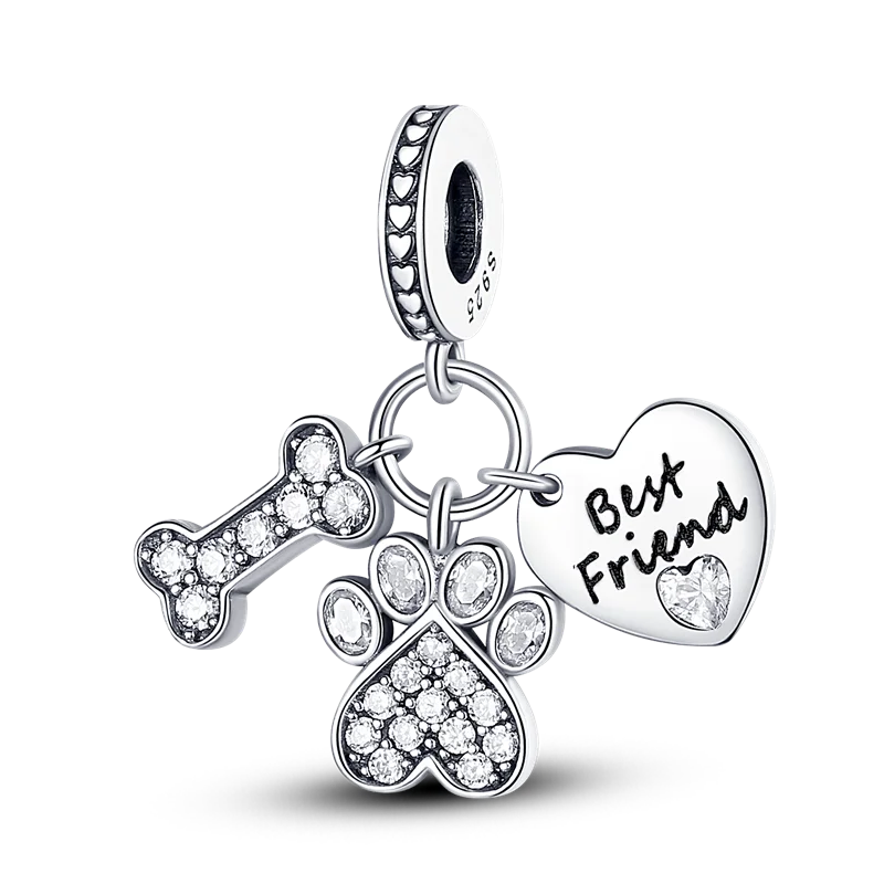 Neue Charms-Perle aus 925er-Sterlingsilber, rosa Schmetterling, leuchtende Glühwürmchen, baumelnd, passend für Armreifen, Halskette, DIY-Schmuck, Frauen-Geschenk