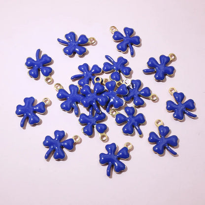 20 Stück 13x10mm Edelstahl Emaille Klee Blume Charms Anhänger Edelstahl DIY Schmuck Herstellung Zubehör Ergebnisse