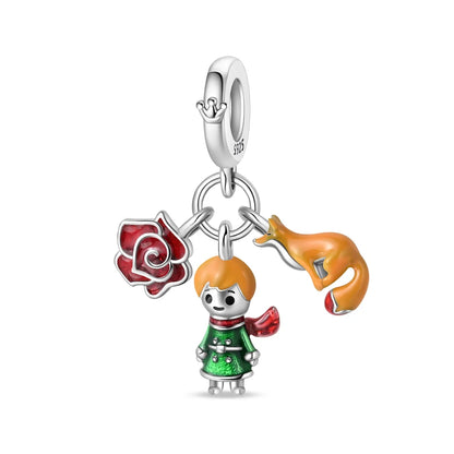 Charakter-Serie, 925er-Sterlingsilber, modisches Mädchen-Paar, Hochzeits-Charms, passend für DIY-Armbänder, Halsketten, exquisite Geschenk-Paarung