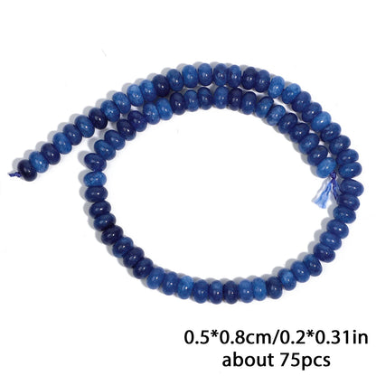 5x8mm Natürliche Abacus Rondelle Jade Quarz Perlen Stein Flache Runde DIY Charms Armbänder Lose Perlen Für Schmuck Machen liefert