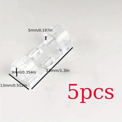 5-1000 Stück Transparente Kunststoff-Kabelclips - Durchsichtige Kabelorganisatoren für Wand- und Schreibtisch-Kabelmanagement, Selbstklebende Kabelhalter