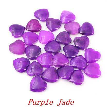 Viele Großhandel Edelstein Herzform LIEBE 20 MM Natürliche Kristall Amethyst Achat Perle Heilung Reiki Naturstein Geschenk Liefert