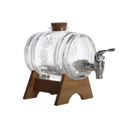 1l Glas Weinfass Alkohol und Honig Vorrats behälter mit Basis Haus und Bar liefert