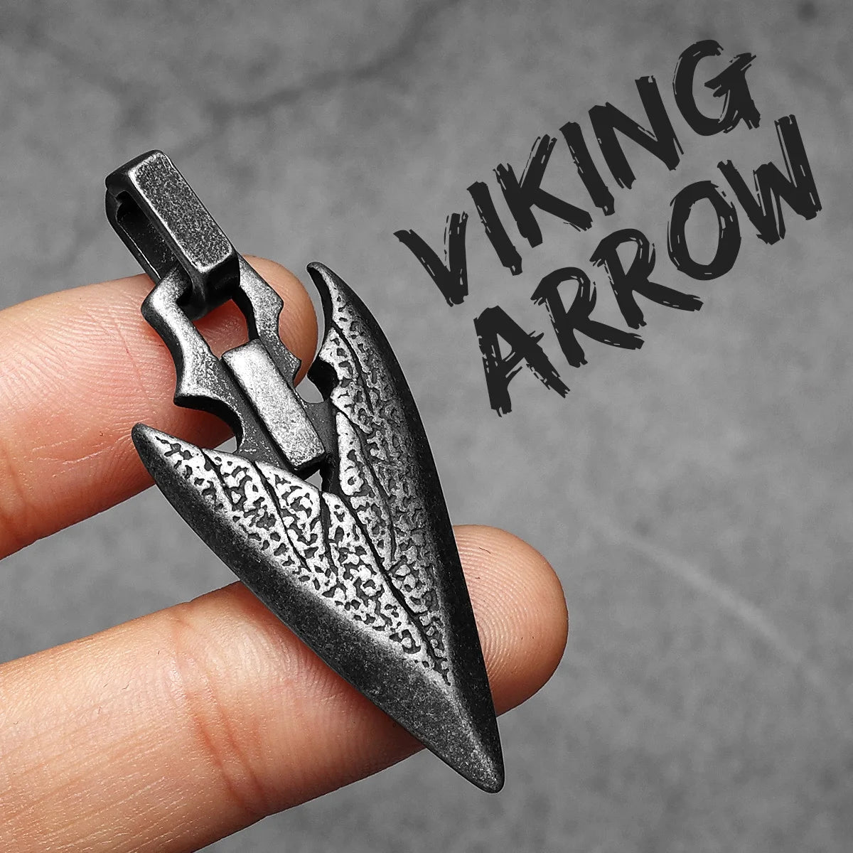 Retro Viking Pfeil Textur Männer Halsketten Edelstahl Anhänger Kette Frauen Punk Mode Schmuck Neue Accessoires Geschenk Großhandel