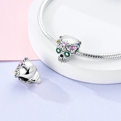Versilberte Katzenpfote, Zauberwürfel, Blumen-Charms, Anhänger, passend für Original-Armbänder, DIY-Modeschmuck