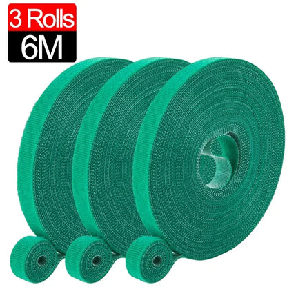 20/2 m Nylon-Pflanzenbinder, Pflanzenverband, Hakenschlaufe, verstellbare Pflanzenunterstützung, wiederverwendbares Verschlussband für Hausgarten-Zubehör