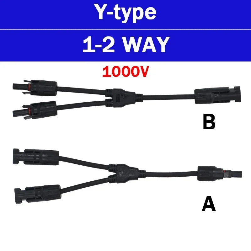 1/5 Sätze Photovoltaik-Solar-PV-Stecker IP67 Y/T Typ 30 A 1000 V 3-7-Wege-Zweig-Kit für PV/MC-Kabel 2,5/4/6 mm2 Batteriemodul