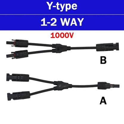1/5 Sätze Photovoltaik-Solar-PV-Stecker IP67 Y/T Typ 30 A 1000 V 3-7-Wege-Zweig-Kit für PV/MC-Kabel 2,5/4/6 mm2 Batteriemodul