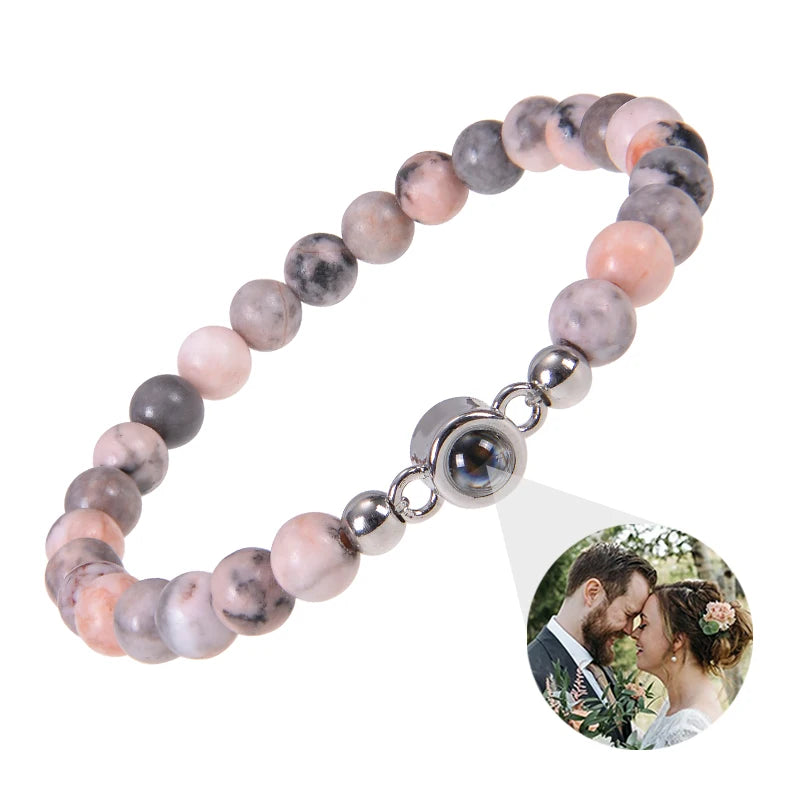 Custom bracelet with picture inside, personalized projection bracelets with photos, picture bracelet, personalized memorial gifts